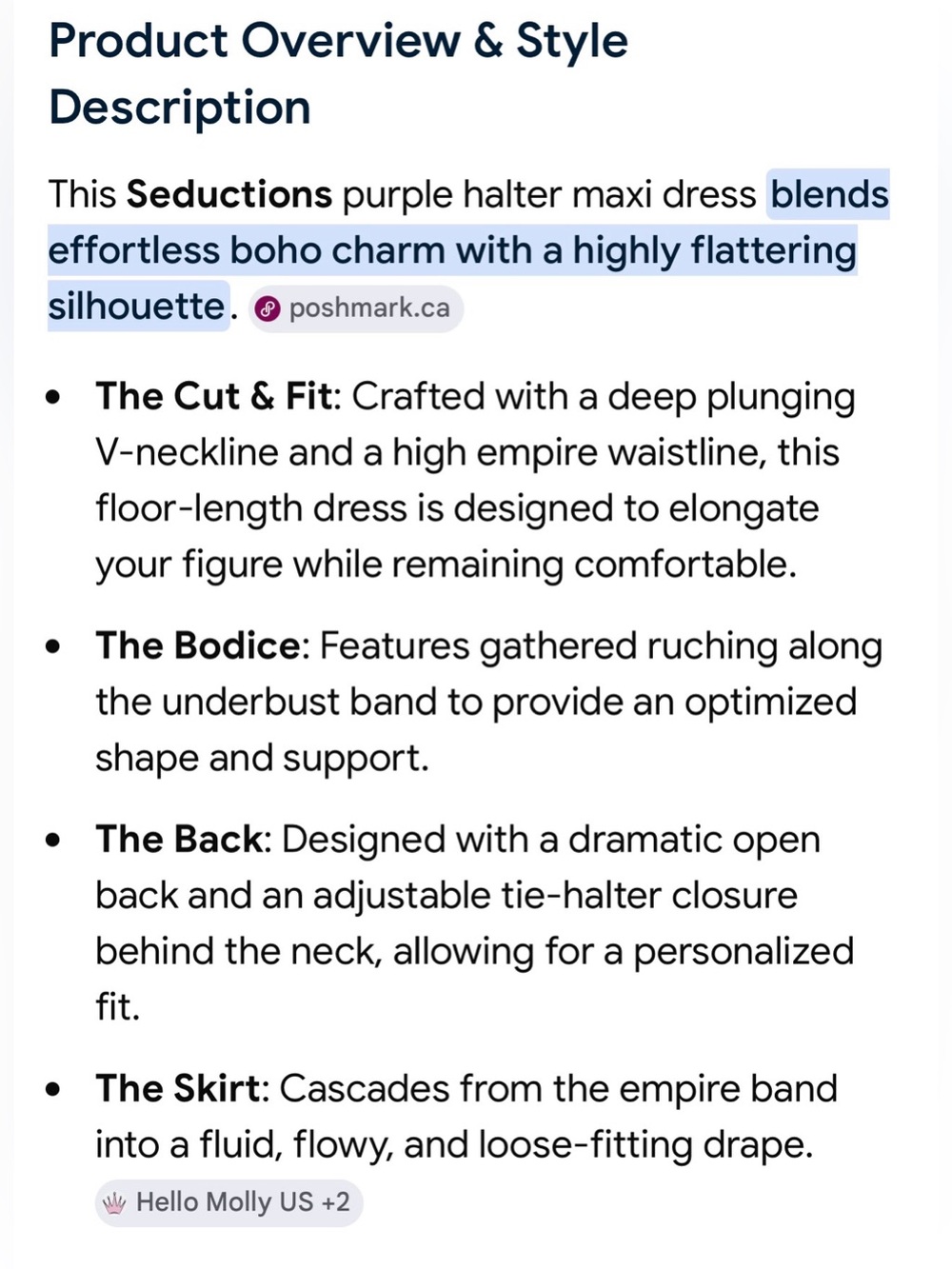 2 for $30 | Sleeveless Purple Halter Maxi Dress - Picture 4 of 15